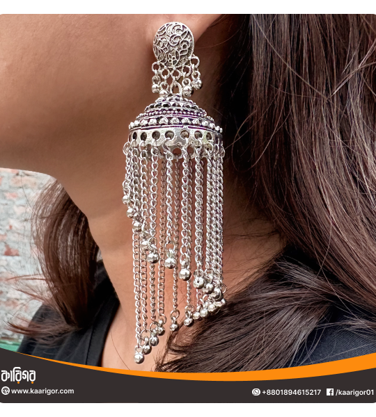 Silver Jhumka