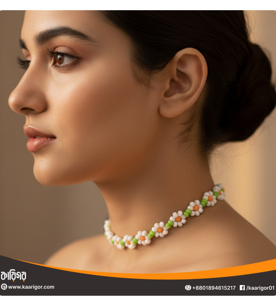 Beaded Daisy Choker
