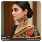 Red Rose Earrings