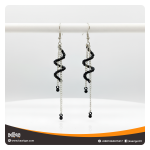 Black Spiral Earrings
