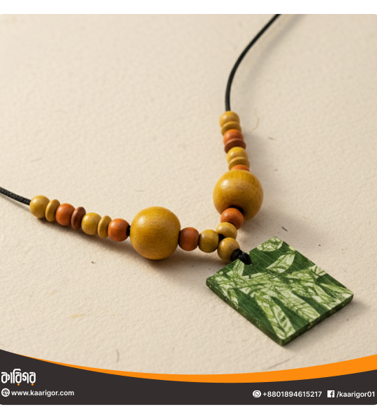 Wooden Batik Necklace