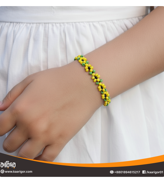 Beaded Sunflower Bracelet
