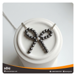 Bow  Shaped Beaded Pendant