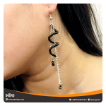 Black Spiral Earrings
