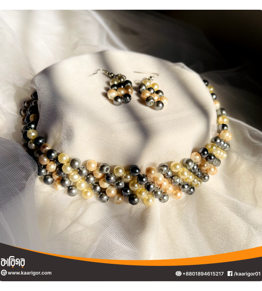 Multicolored Beaded Choker Set